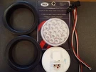 (2) 19 Led Trux 4" Round Clear Lens Chrome/mirror Back Finish Stop Tail Turn Kit. Fixed Price $60.00.
