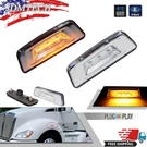 Clear Chrome Amber Led Sidemarker Signal Light For Kenworth T680 T700 T880 Truck. Fixed Price $18.99.