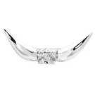 Gg Grand General 48180 Chrome Bull Horn Hood Ornament W/o Base. Fixed Price $145.90.