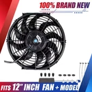 12" Cooling Fan Slim Radiator Engine Universal High Performance. Fixed Price $25.36.