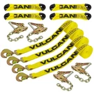 Vulcan 8-POINT Roll Back Car Tie Down Kit Snap Hook & Chain Tail, 4 Pack. Fixed Price $120.99.