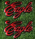 Pair Set Eagle Emblems 3D Badge Truck Decal Replacement For International 9400. Fixed Price $46.46.