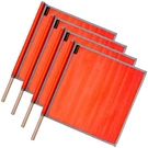 Vulcan Safety Flags With Border - Orange Pvc Dowel 18 X Inch 4 Pack. Fixed Price $41.99.