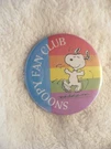 Tr- Snoopy Fan Club Pin Badge (peanuts United Feature Syndicate #41631. Fixed Price $49.99.